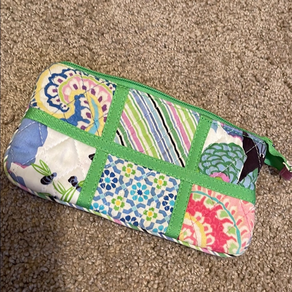 Colorful Patchwork Zipper Pouch